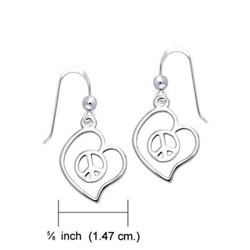 Love Peace Silver Earrings TER1054 - Jewelry